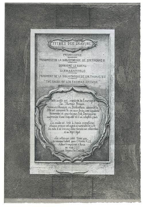 Érik Desmazières - Colophon