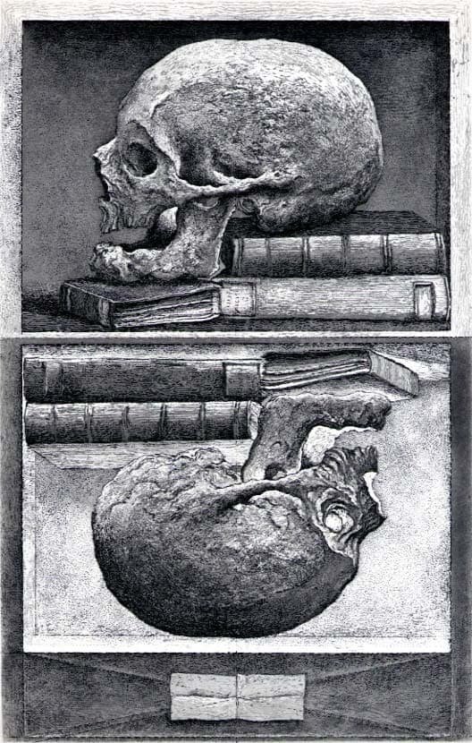 Érik Desmazières - The Skull of Sir Thomas Browne